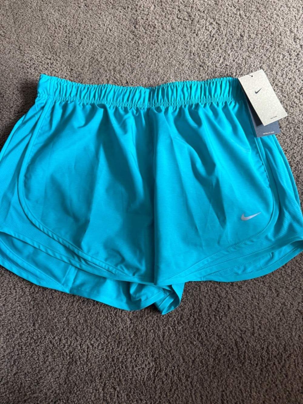 Nike Tempo Women’s Teal Athletic Running Shorts Size L NWT